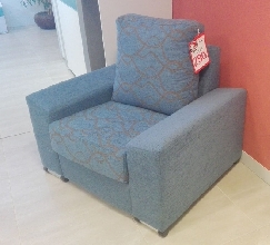 SILLON  TAPIZADO AZUL FANTASIA